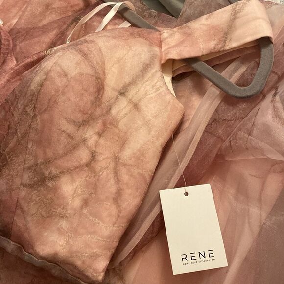 RENE RUIZ Organza Gown Enchanting Pink Multicolor NWT - Picture 5 of 5
